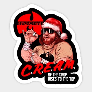 cream santa macho man xmas Sticker